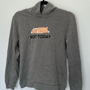 Grey corgi sweatshirt
